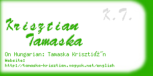 krisztian tamaska business card